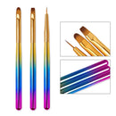 3pcs/Set Nail Brush Nail Art French Stripes Lines