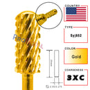 Small Round Top barrel Gold Carbide Manicure Nail Drill Bit