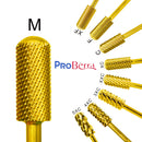 Small Round Top barrel Gold Carbide Manicure Nail Drill Bit