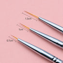 3Pcs/Set Kolinsky Gel Nail Art Line Painting Brushes Thin Liner Drawing