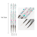 3pcs/Set Nail Brush Nail Art French Stripes Lines