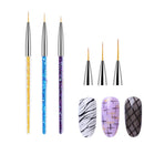 3pcs/Set Nail Brush Nail Art French Stripes Lines