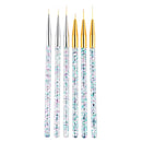 3Pcs Acrylic French Stripe Nail Art Liner Brush Set Ultra-thin Line