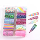 Patterns Foils 10ROLLS BOXED Water Marble Nail