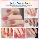 BORN PRETTY 10ML Jelly Nude Gel Polish Translucent Gel Manicure UV LED