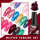 6ml Glitter Gel Nail Polish Sparkling Nail Art  UV Gel Colorful