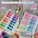 15 Farben/Set Glitzer gebrochener Diamant-Gel-Nagellack