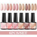 6PCS/SET Color Nail Gel Polish Set Kits