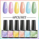 6PCS/SET Color Nail Gel Polish Set Kits