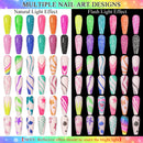 12Pcs Neon Reflective Nail Art Liner