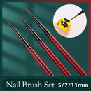 3pcs/Set Nail Brush Nail Art French Stripes Lines