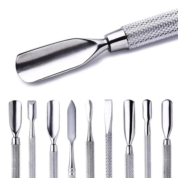 1pcs Double-ended Stainless Steel Cuticle Pusher