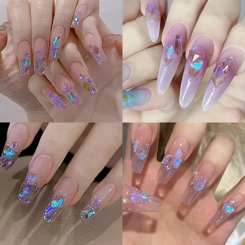 Aurora Irregular Crystal Rhinestones Nail Charm