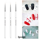 3Pcs/set Nail Art Liner 11/7/9mm Acrylic French