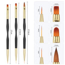 5pcs/Set Dual-Ended Nail Art Dotting Pen With Rhinestones Handle