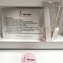 1 Box Black Tips White Flames designs, 24Pcs with application kit, Press On Nails Long Coffin Wears Nail Tip