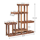 Plant Stand Pine Wood  Planter Display Rack Potted Flower Shelf Indoor & Outdoor